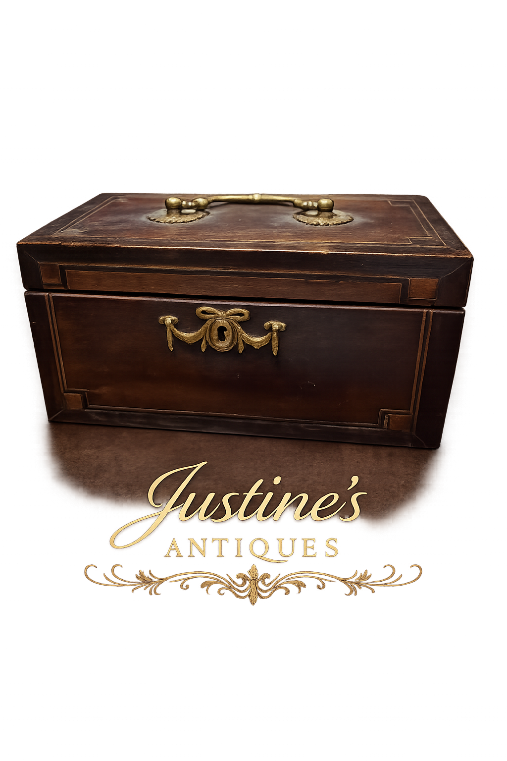 Fine English Mahogany Tea Caddy